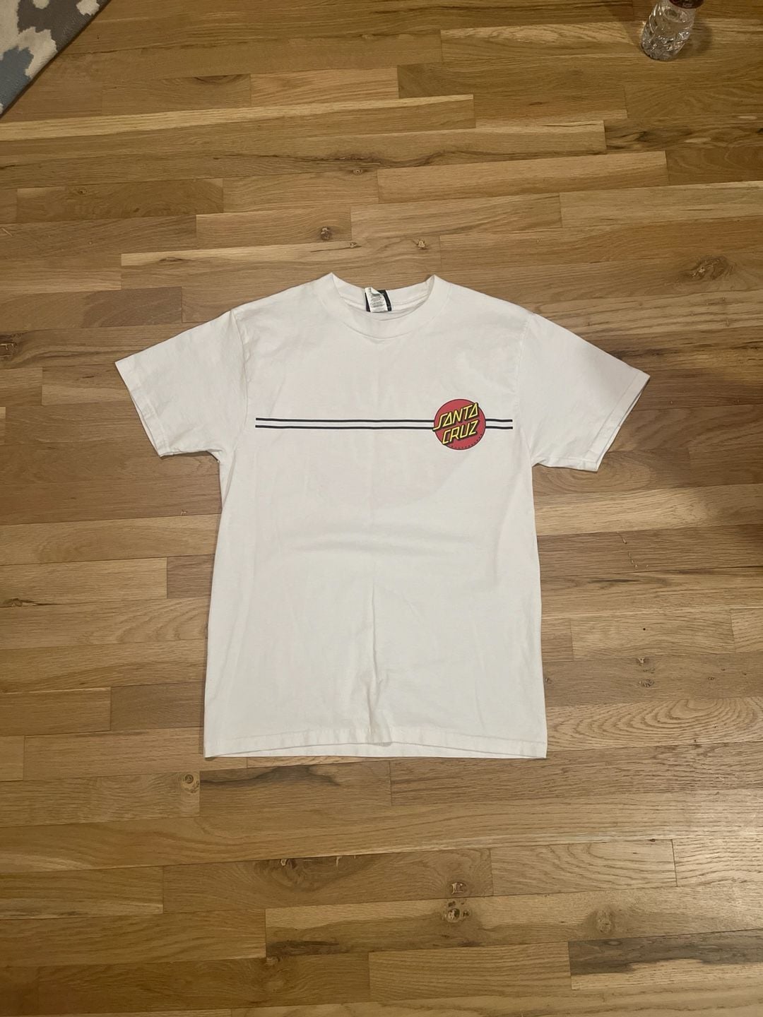 Santa Cruz Skateboards Classic Dot White T-Shirt Size Small 2