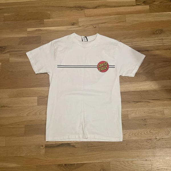 Santa Cruz Skateboards Classic Dot White T-Shirt Size Small