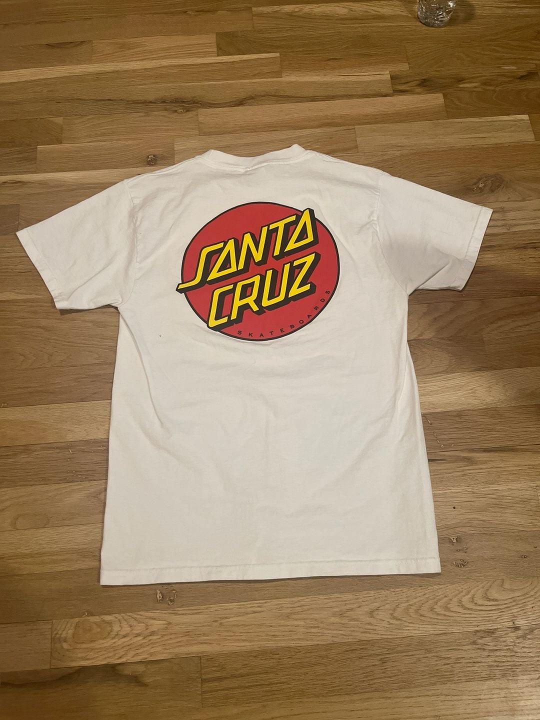 Santa Cruz Skateboards Classic Dot White T-Shirt Size Small 4