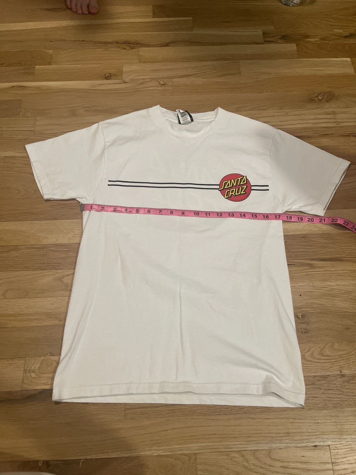 Santa Cruz Skateboards Classic Dot White T-Shirt Size Small 5