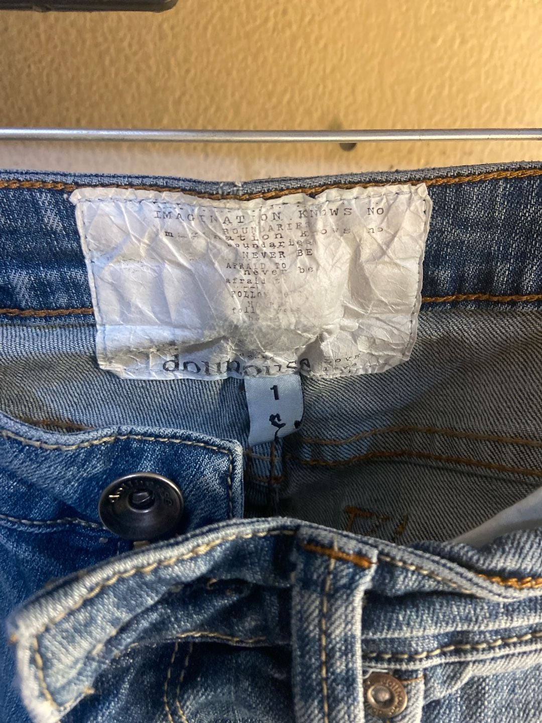 Dollhouse Studded Low Rise Slim Fit Distressed Blue Jeans Size 1 4