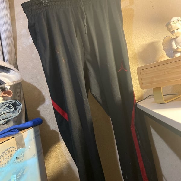Jordan Mens Dri-FIT 23 Alpha Training Track Pants Black/Red