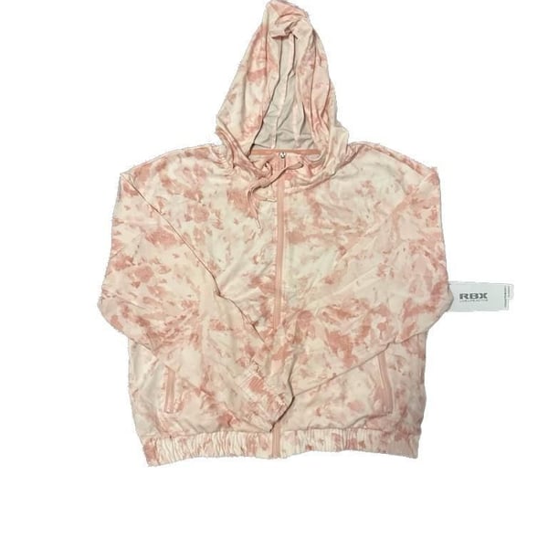 RBX Women's Tie Dye Full Zip Hooded Windbreaker Jacket - Style CR8109