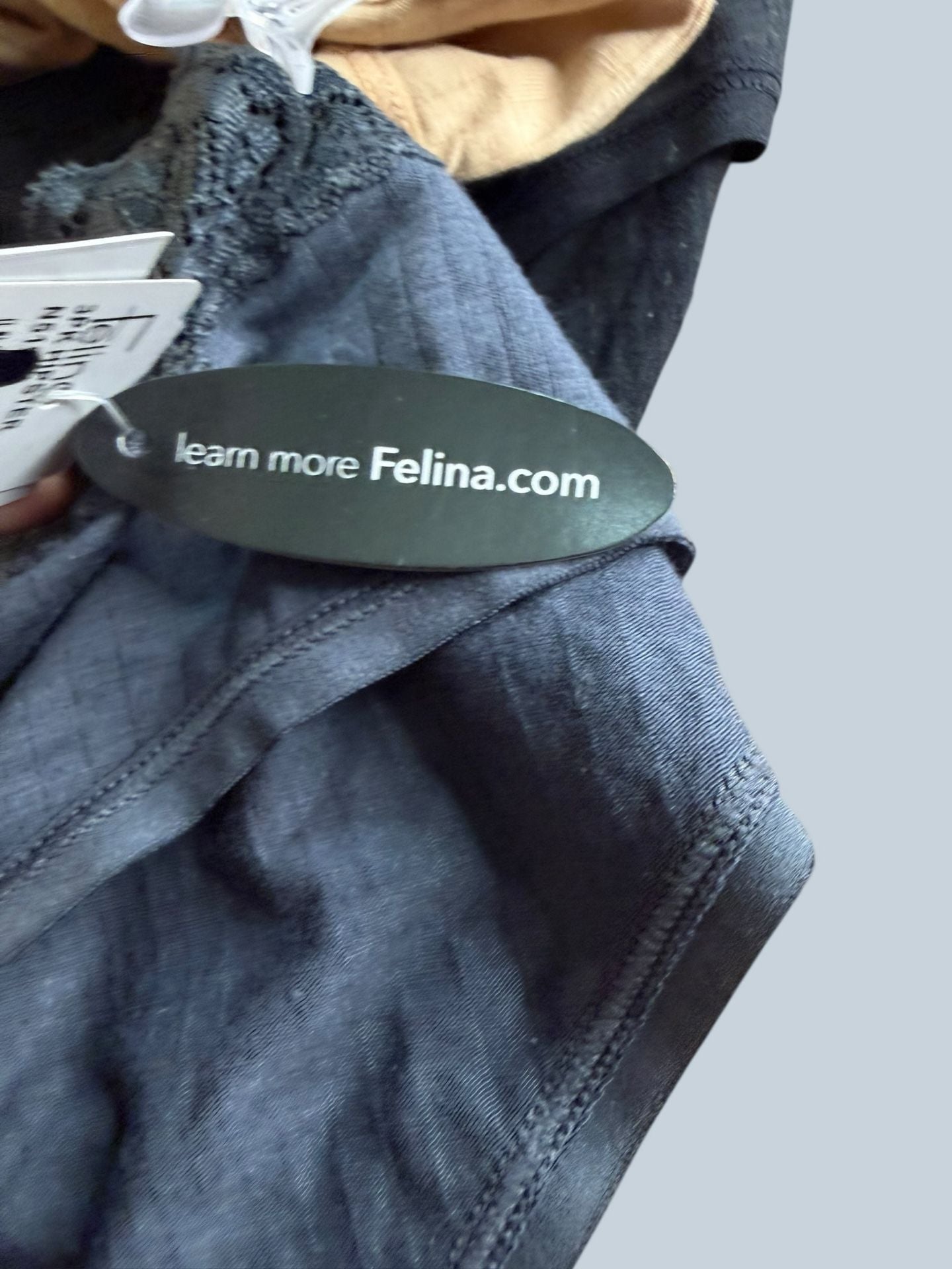 Felina Modal Hipster Panties Lace Trim 3-Pack Black/Fawn/Ebony Size Small 4