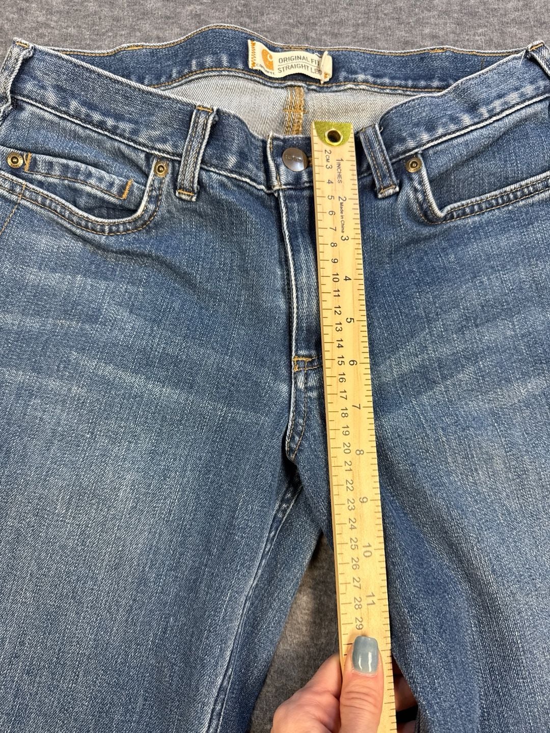 Carhartt Women's Original Fit Straight Leg Denim Jeans Medium Wash Size 4 7