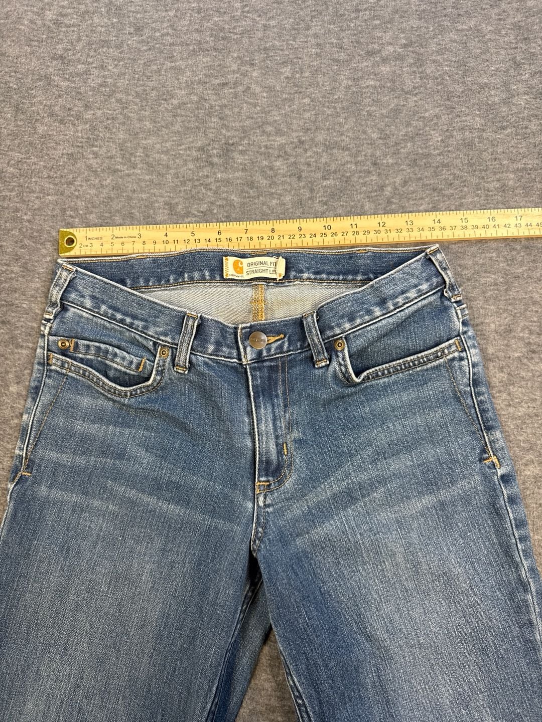 Carhartt Women's Original Fit Straight Leg Denim Jeans Medium Wash Size 4 8