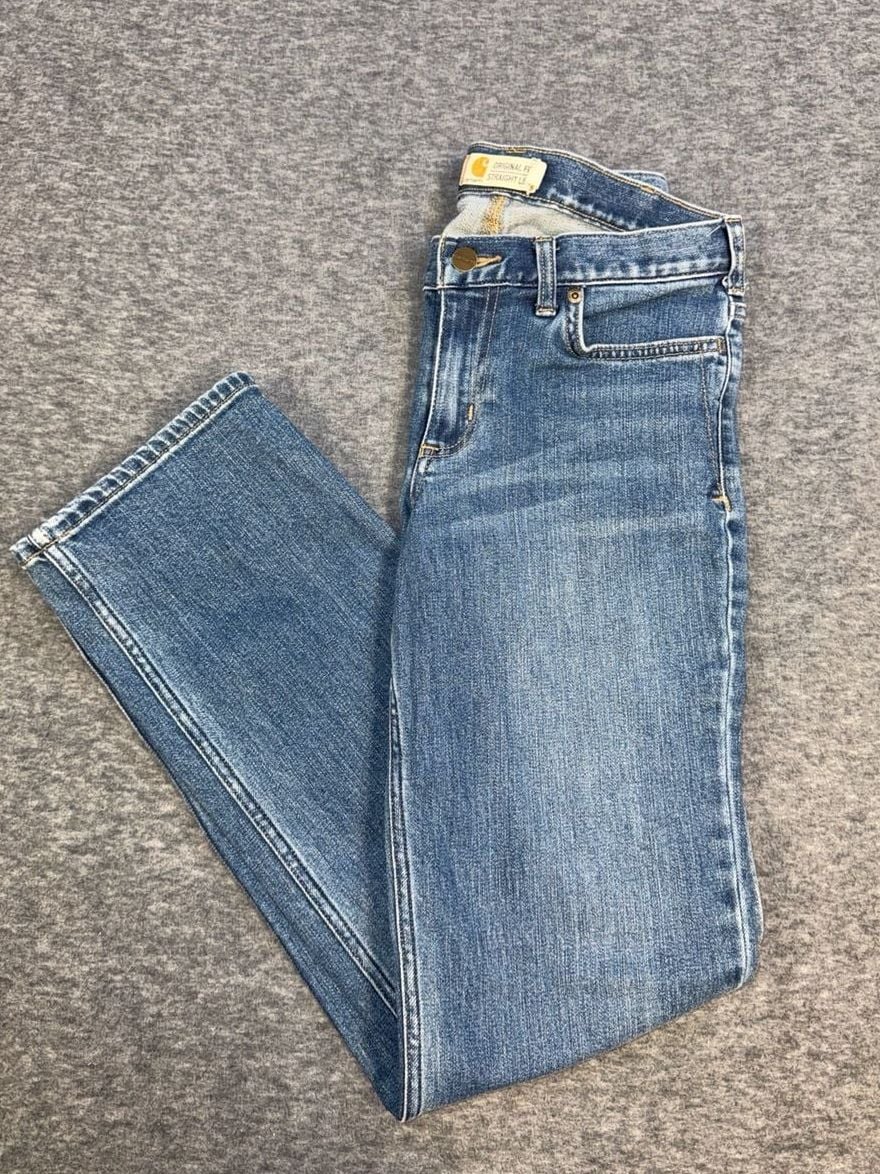 Carhartt Women's Original Fit Straight Leg Denim Jeans Medium Wash Size 4 2