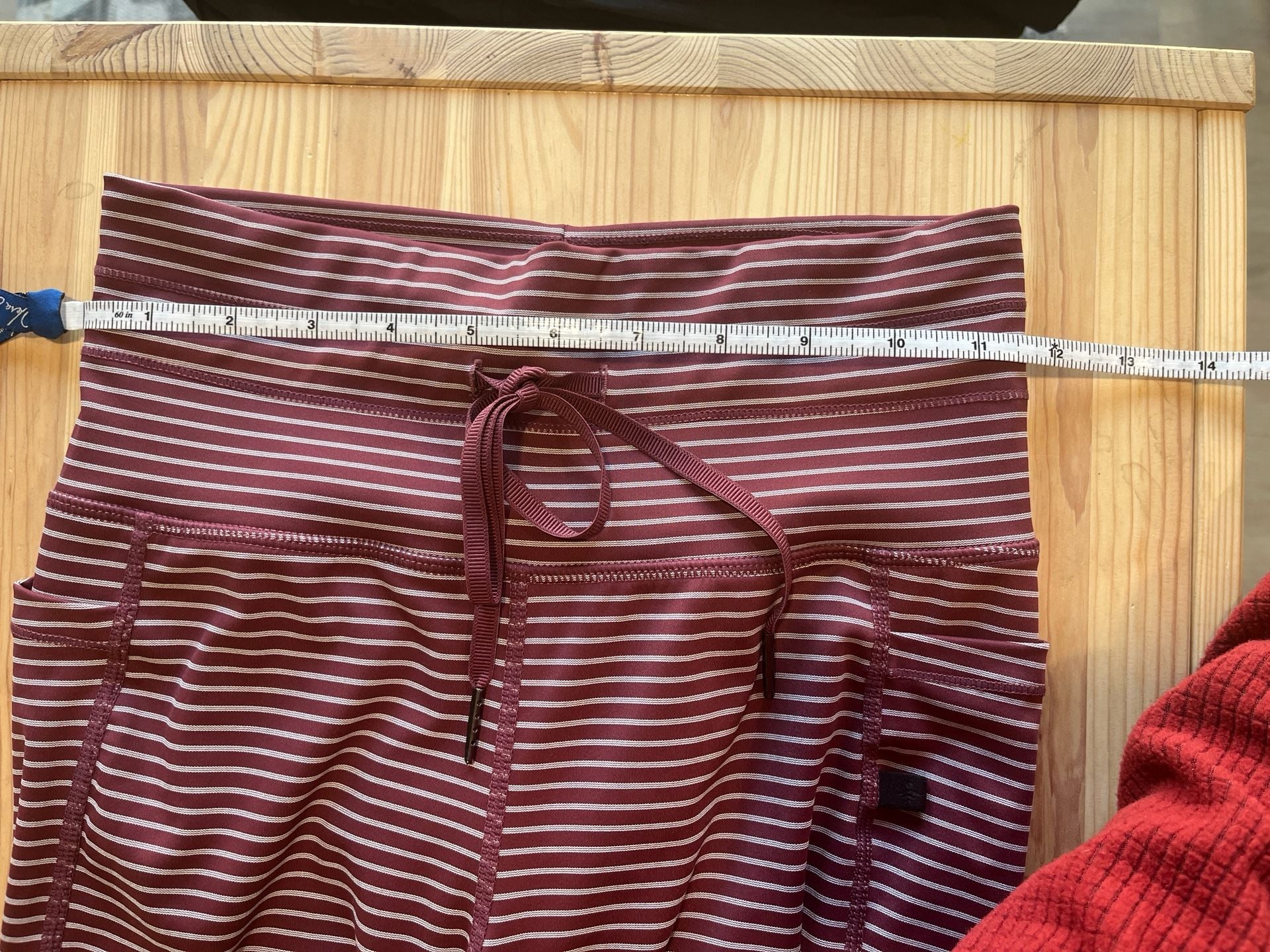Women's High Waisted Drawstring Striped Yoga Leggings with Pockets - , 9