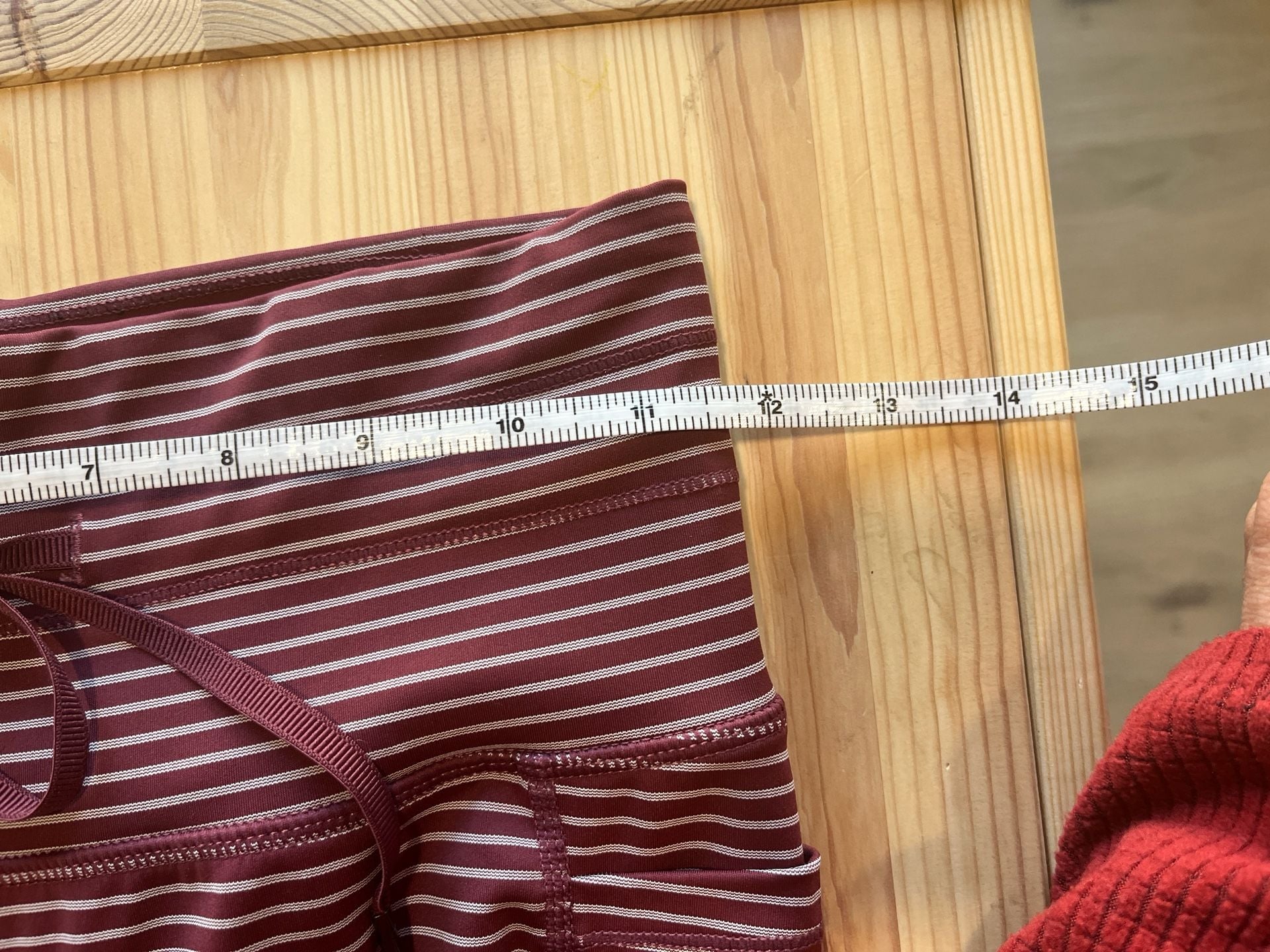 Women's High Waisted Drawstring Striped Yoga Leggings with Pockets - , 11