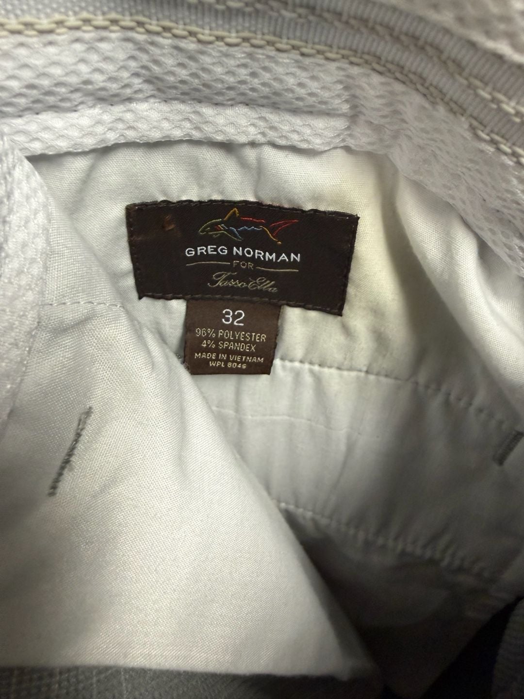 Greg Norman for Tasso Elba Plaid RapiDry Golf Cargo Shorts Size 32 4