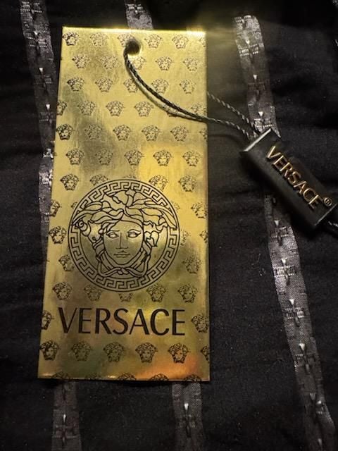 Rare Vintage Versace Men's Vertical Striped Long Sleeve Button Down NWT 7
