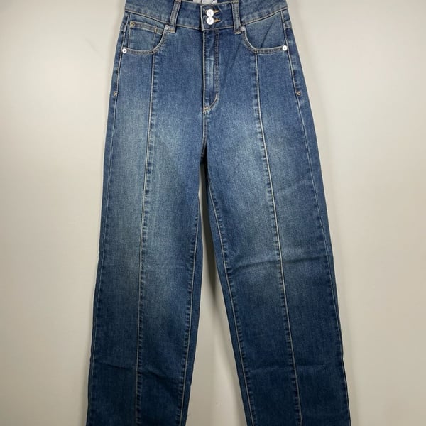 Abrand Jeans A '94 High & Wide Front Seam Wide Leg Jeans Sz 25