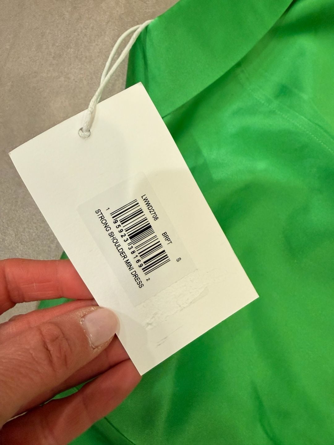 FRAME Strong Shoulder Silk-Blend Mini Dress in Bright Peridot 8