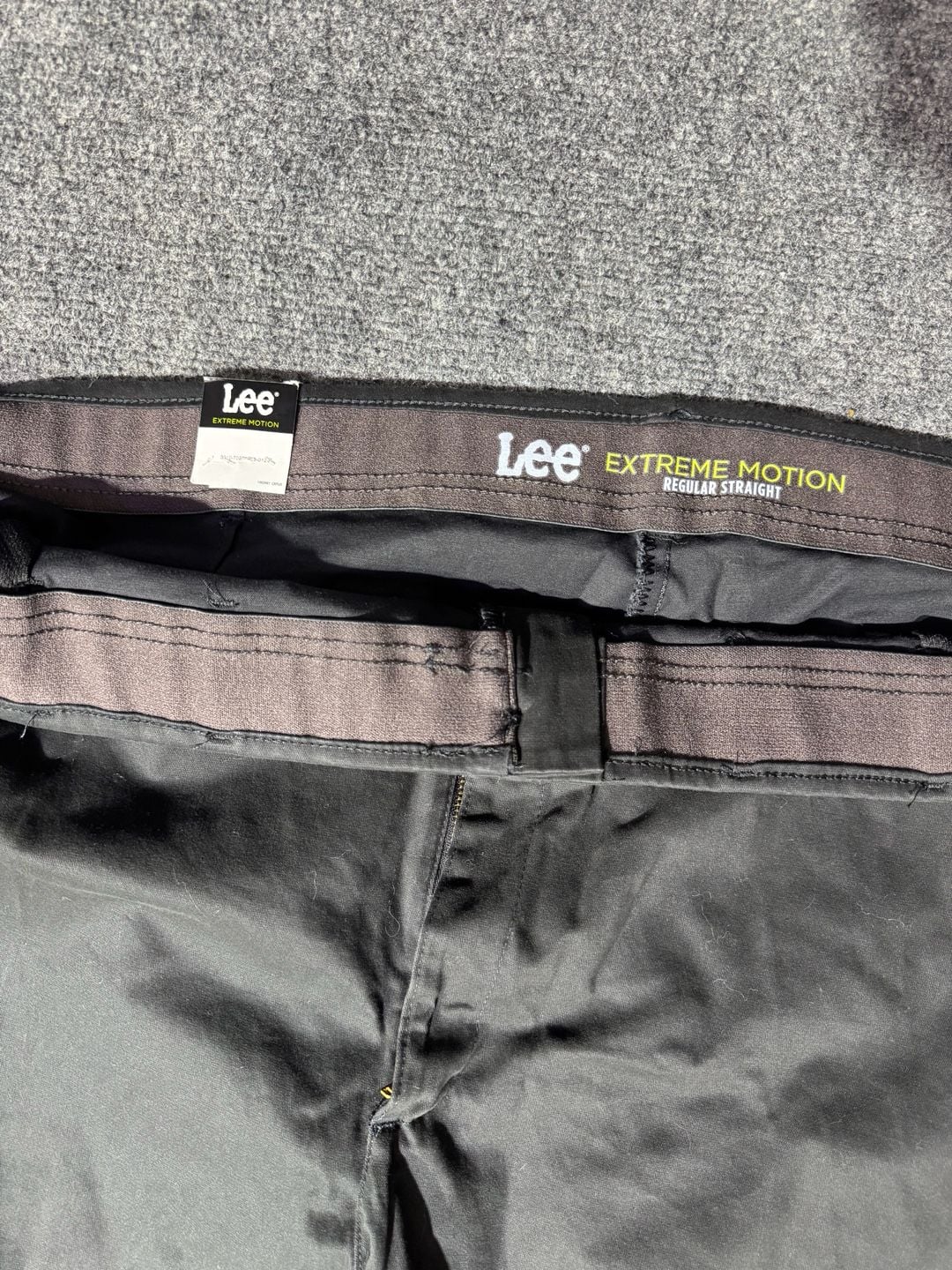 Lee Men's Big & Tall Extreme Motion Flat Front Regular Straight Pant Black 52W X 30L 2