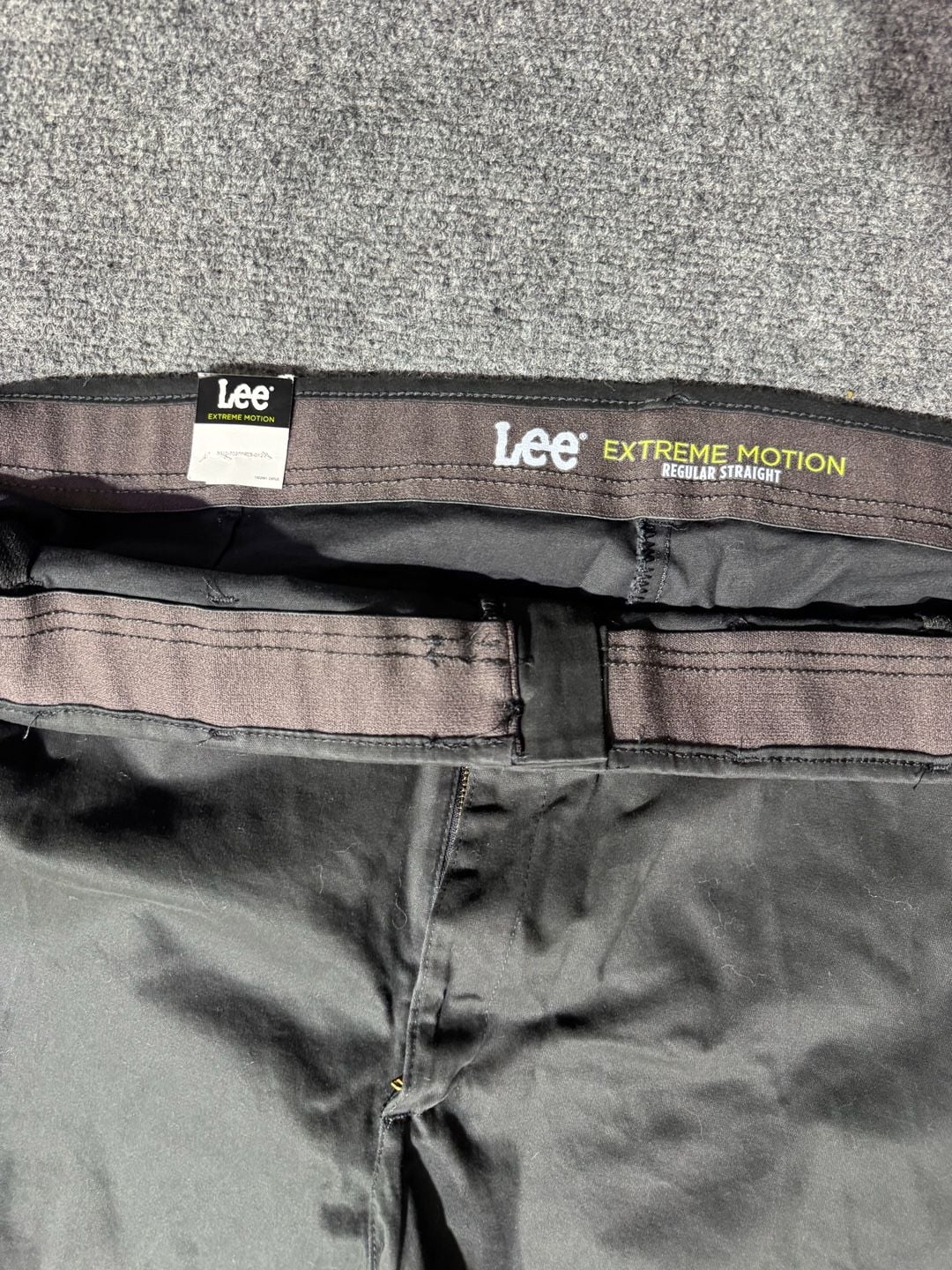 Lee Men's Big & Tall Extreme Motion Flat Front Regular Straight Pant Black 52W X 30L 5