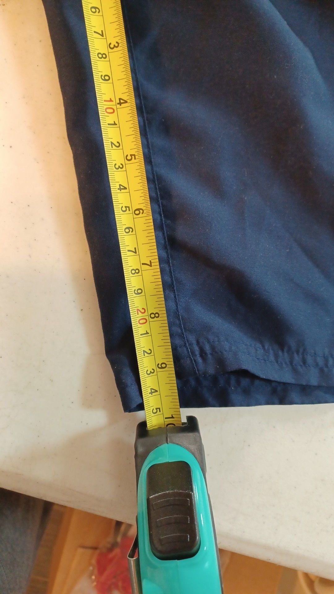Nike Men's Logo 9 Inch Volley Swim Trunk Shorts in Midnight Navy and Volt medium 7