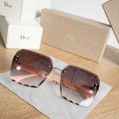 Dior Women's Rimless Square Beveled Edge Sunglasses with Gradient Lenses 4