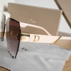 Dior Women's Rimless Square Beveled Edge Sunglasses with Gradient Lenses 6