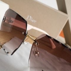 Dior Women's Rimless Square Beveled Edge Sunglasses with Gradient Lenses 8