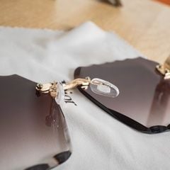 Dior Women's Rimless Square Beveled Edge Sunglasses with Gradient Lenses 10