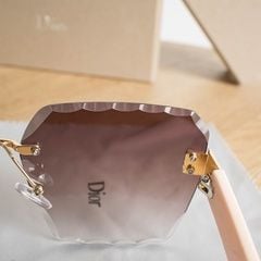 Dior Women's Rimless Square Beveled Edge Sunglasses with Gradient Lenses 13