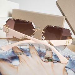 Dior Women's Rimless Square Beveled Edge Sunglasses with Gradient Lenses 15