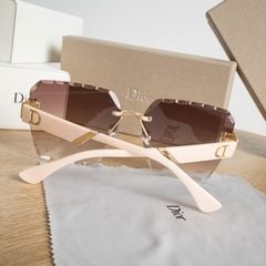 Dior Women's Rimless Square Beveled Edge Sunglasses with Gradient Lenses 16