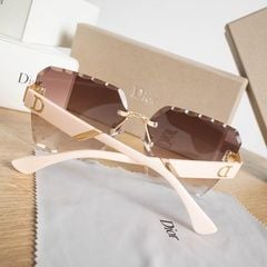 Dior Women's Rimless Square Beveled Edge Sunglasses with Gradient Lenses 17