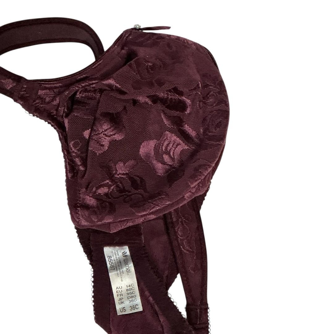 💟Wacoal Awareness Full Figure Seamless Underwire Bra 85567 Wine Tasting US 36C 7