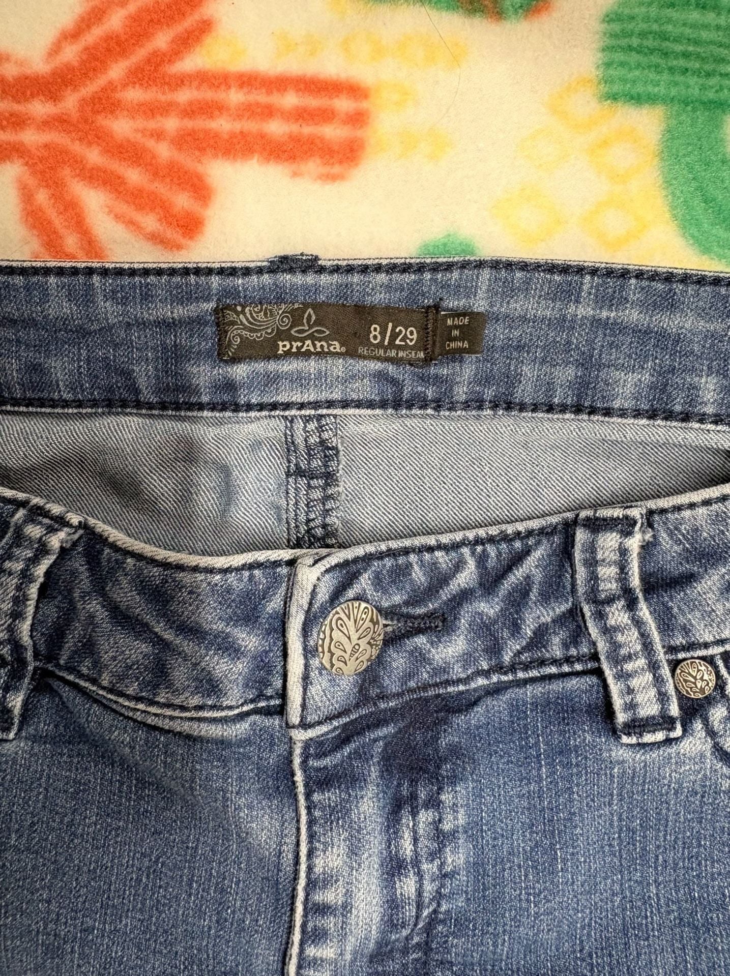 prAna Women's Kara Straight Leg Denim Jeans Blue Medium Wash Size 8/29 Regular 3