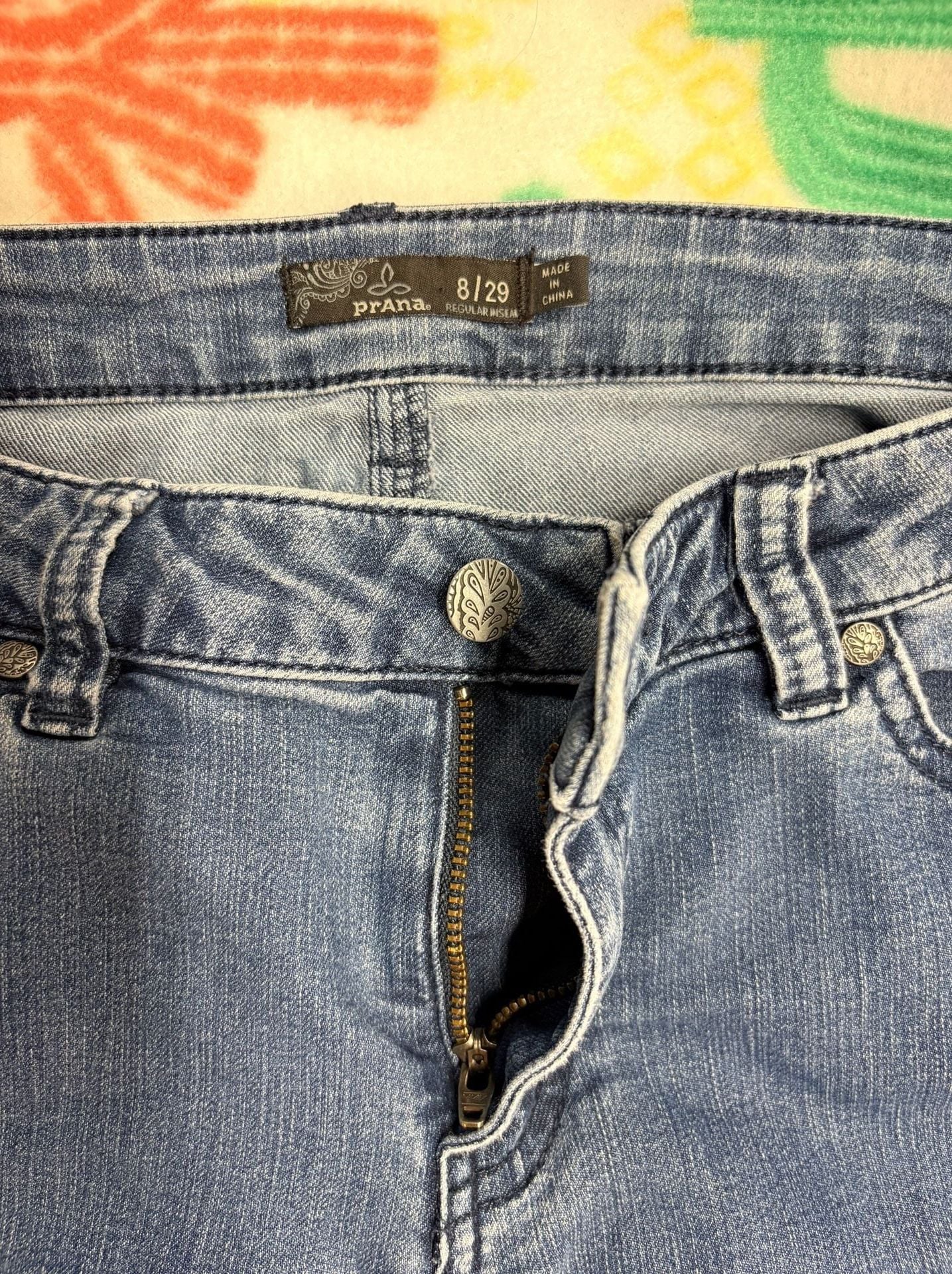 prAna Women's Kara Straight Leg Denim Jeans Blue Medium Wash Size 8/29 Regular 6