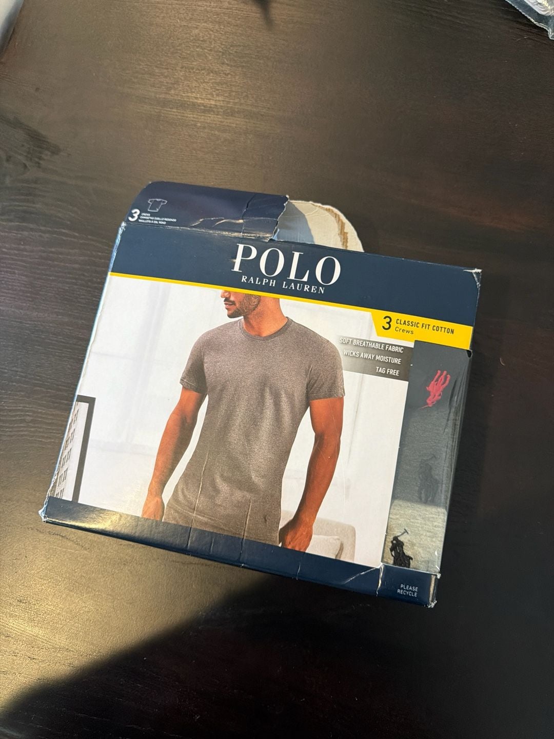Polo Ralph Lauren Men Classic Fit Cotton Crew Neck Undershirts 3-Pack Size Large 6