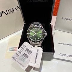 Emporio Armani AR11338 World Explorer Green Dial Stainless Steel Men's Watch 4