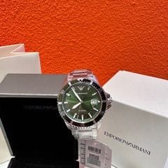 Emporio Armani AR11338 World Explorer Green Dial Stainless Steel Men's Watch 6