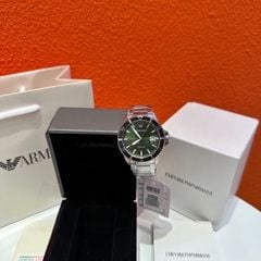Emporio Armani AR11338 World Explorer Green Dial Stainless Steel Men's Watch 7