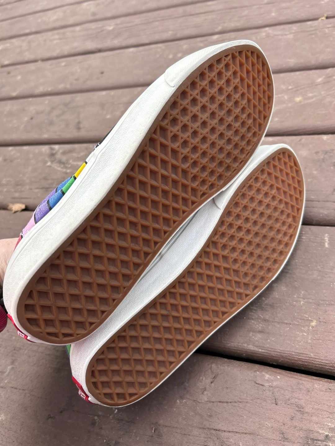 Vans Authentic Refract Rainbow Stripe Low Top Skate Shoes 8