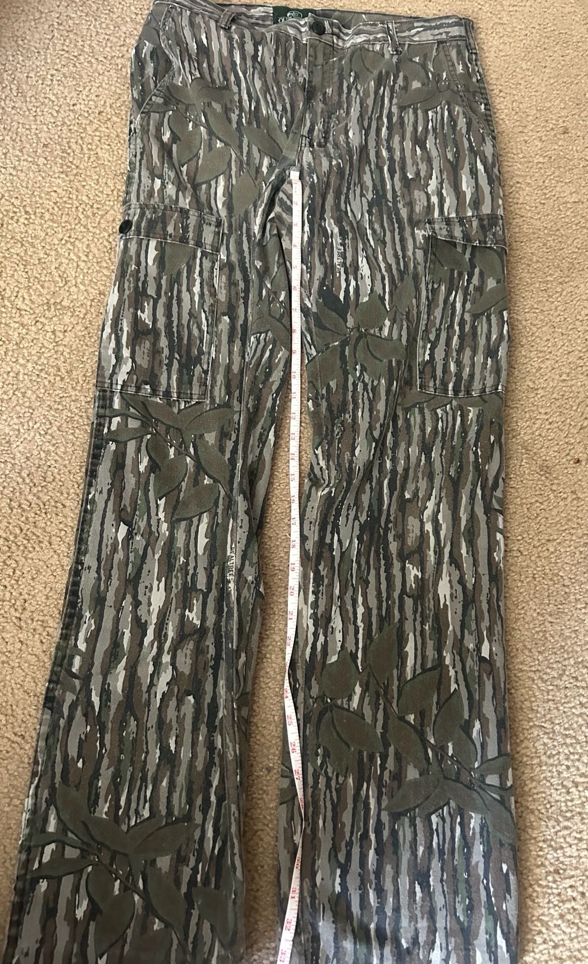 Vintage Bass Pro Shops Realtree Bark Camo Cargo Hunting Pants 9
