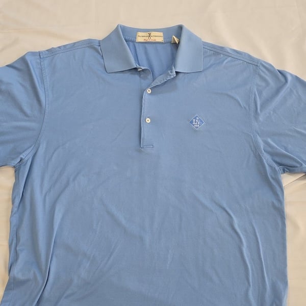 Fairway & Greene Men's Size L 100% Mercerized Cotton Polo Shirt Blue LCC Logo