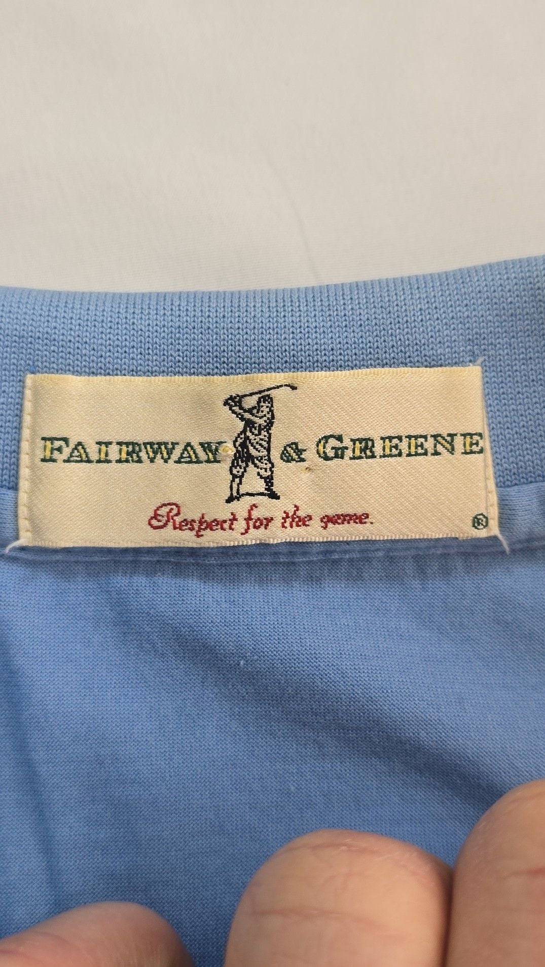 Fairway & Greene Men's Size L 100% Mercerized Cotton Polo Shirt Blue LCC Logo 3