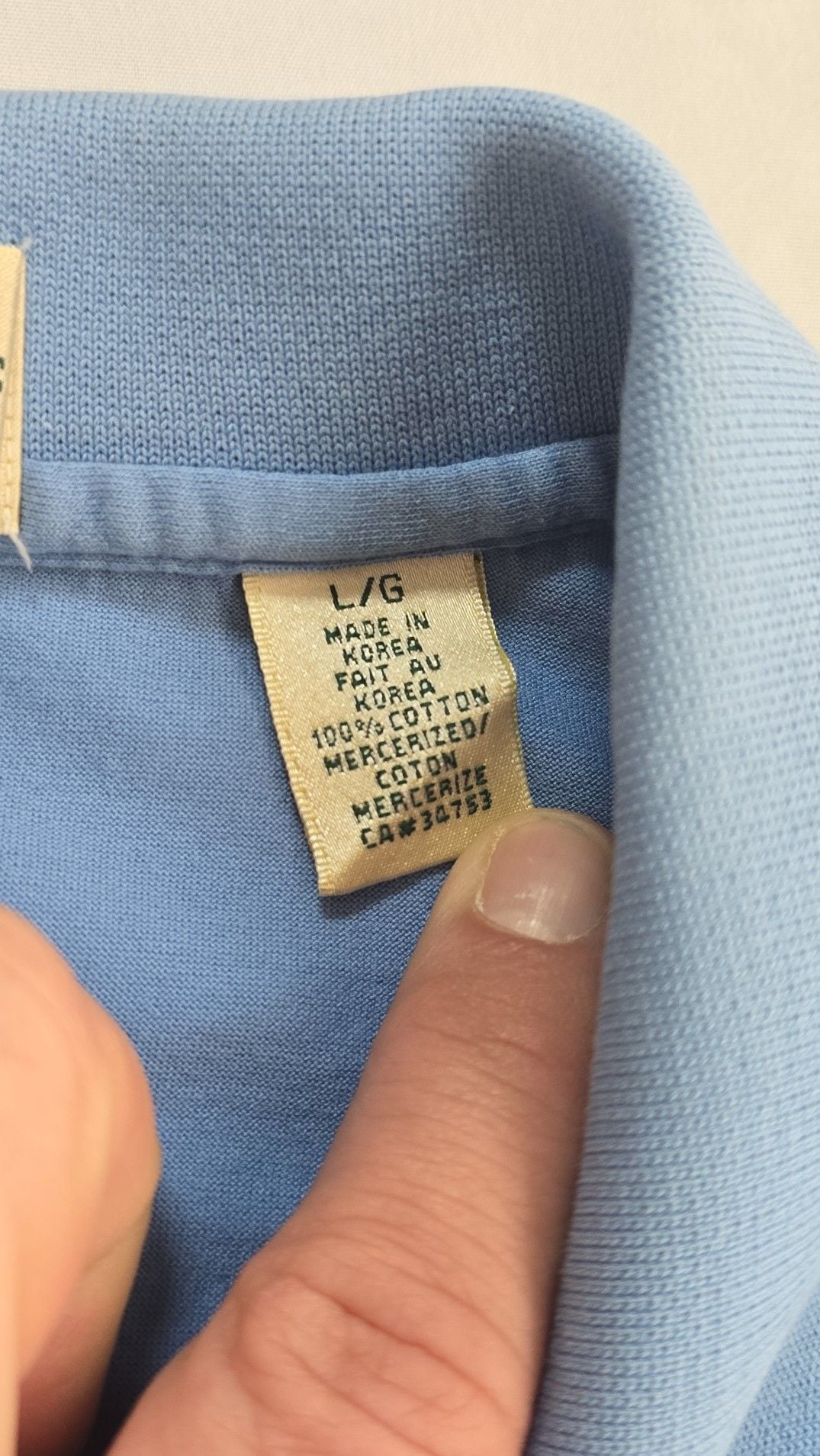 Fairway & Greene Men's Size L 100% Mercerized Cotton Polo Shirt Blue LCC Logo 4
