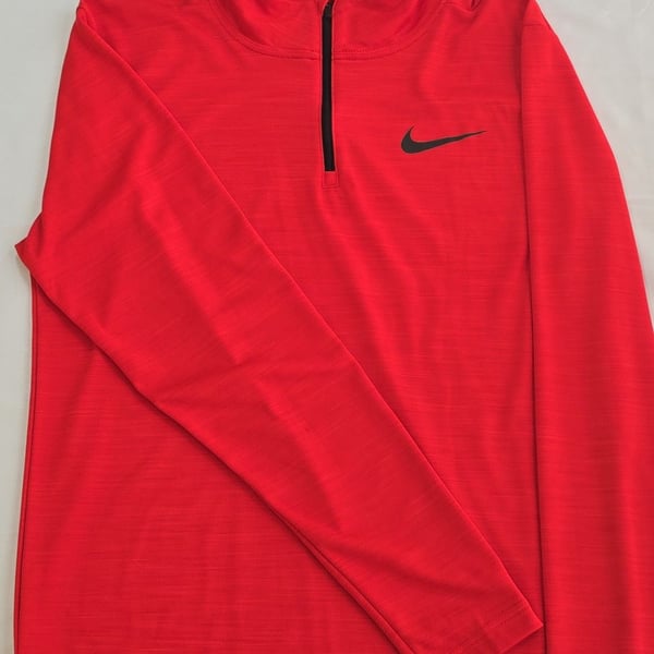 Nike Men's AR3716-657 Dry Fit Quarter-Zip Running Top Red