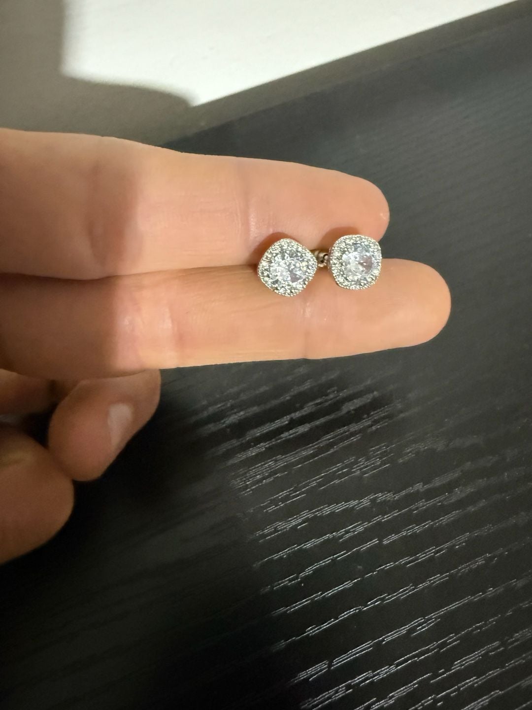 925 sterling silver Express Cushion Cut Cubic Zirconia Halo Stud Earrings 2