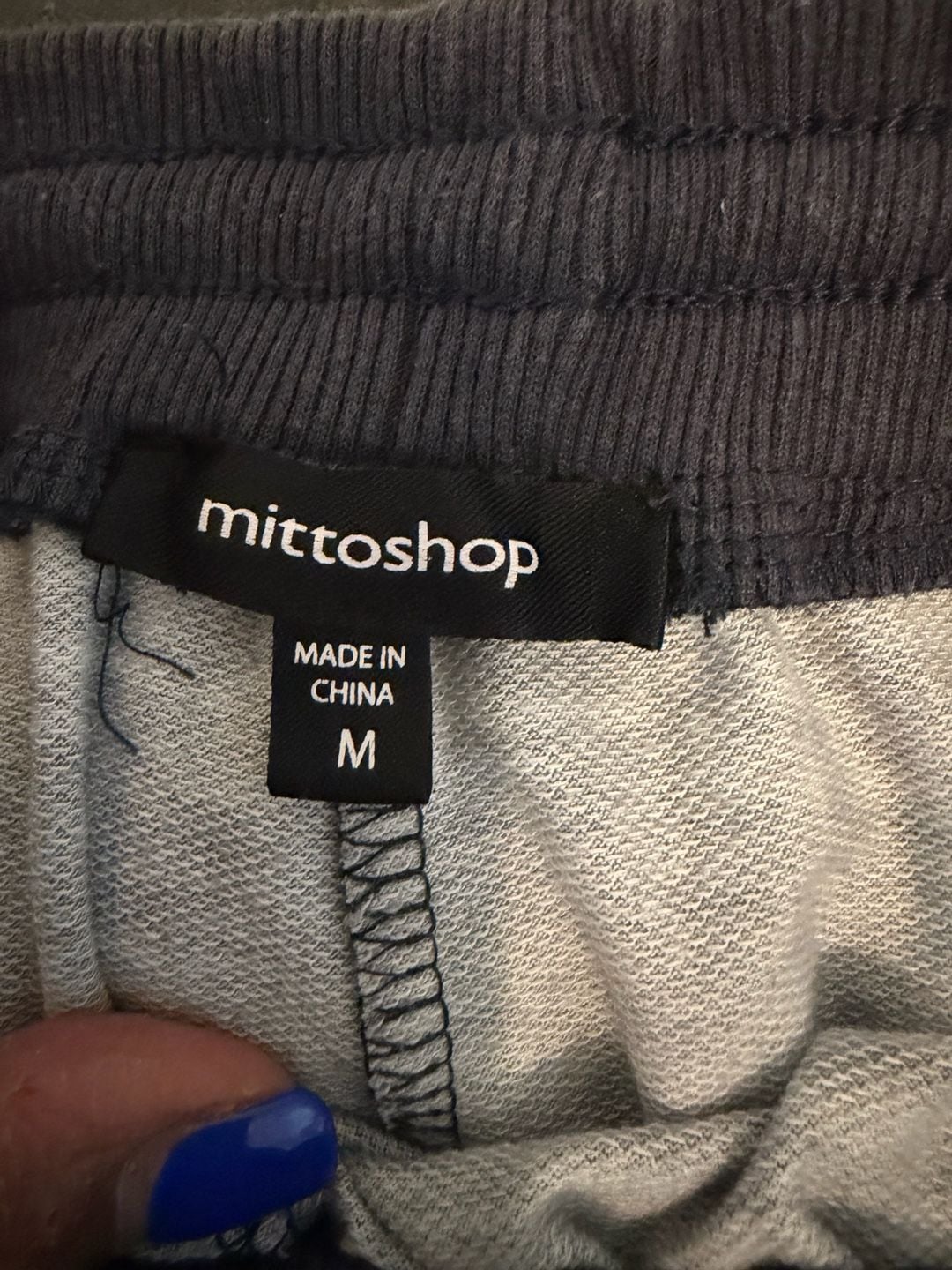 mittoshop Grey Tie-Dye Drawstring Joggers with Pockets 3
