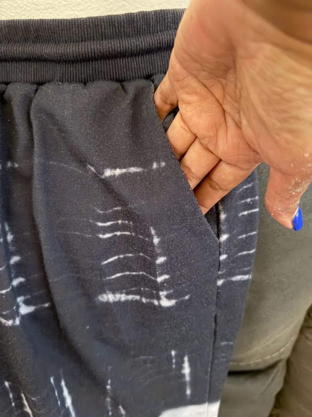 mittoshop Grey Tie-Dye Drawstring Joggers with Pockets 5
