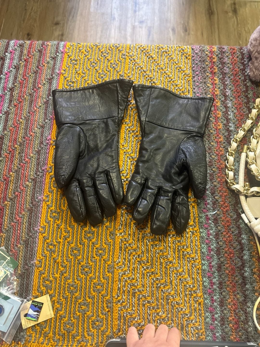 Harley-Davidson Men's Black Leather Biker Gloves XXL CA 03402 5