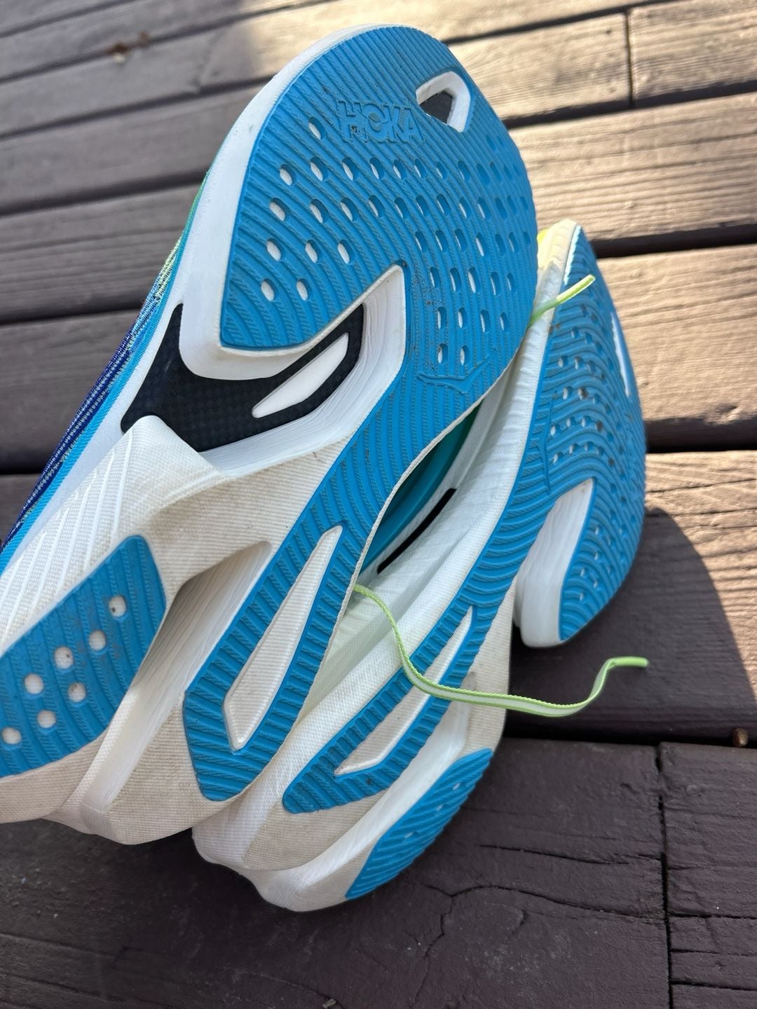 HOKA Cielo X1 Unisex Carbon Fiber Road Racing Shoes - Evening Sky / Lettuce 8