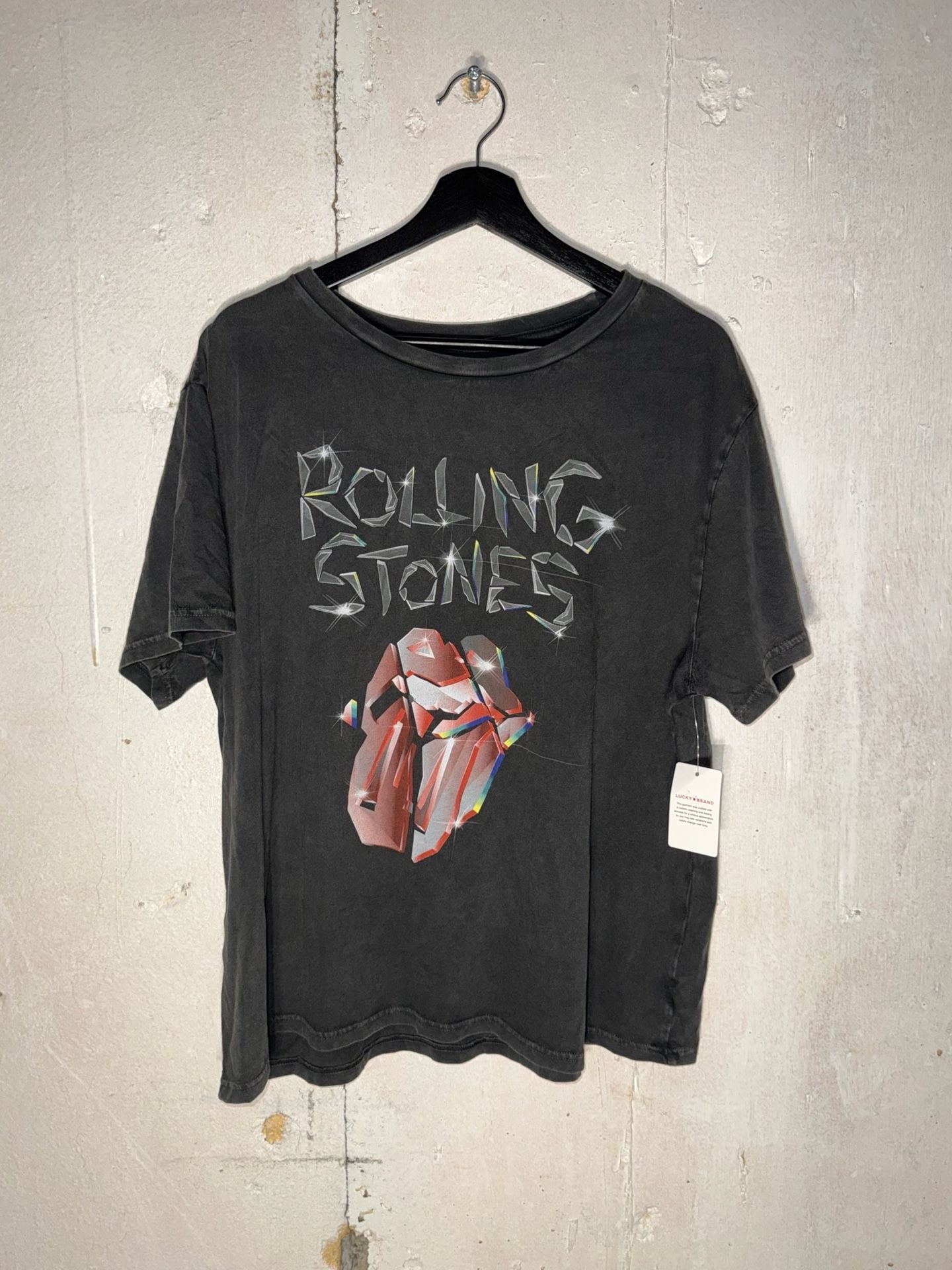 Lucky Brand Rolling Stones Hackney Diamonds Shatter Graphic T-Shirt XL 2