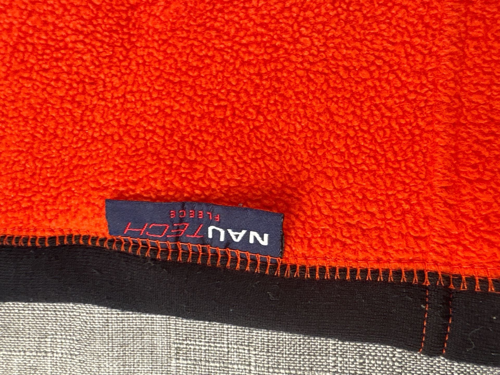 Vintage Nautica Competition Nautech Orange Fleece Vest XL 8