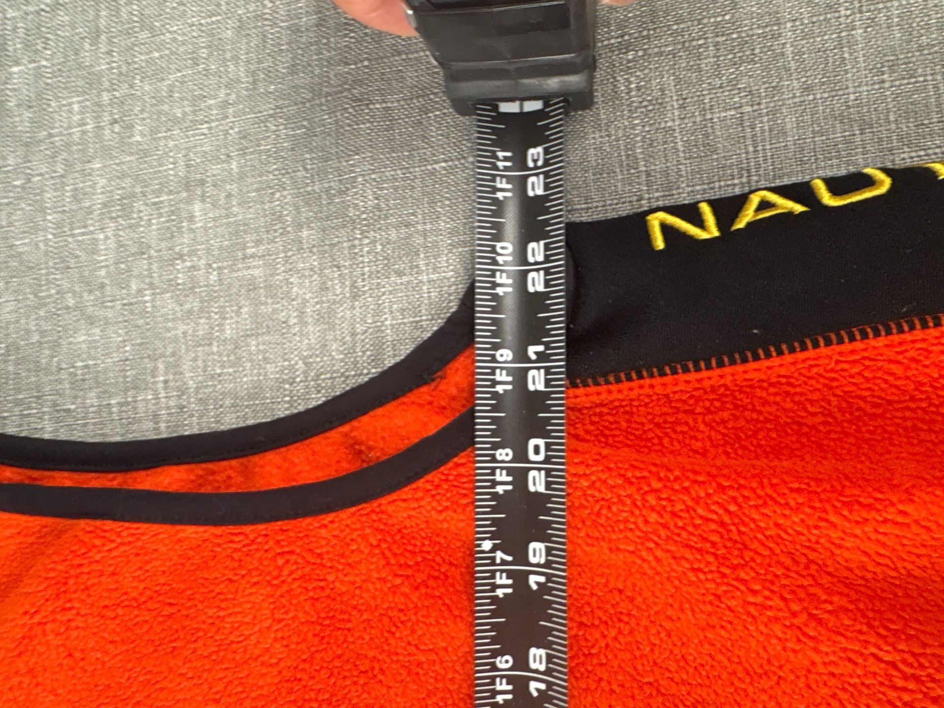 Vintage Nautica Competition Nautech Orange Fleece Vest XL 9