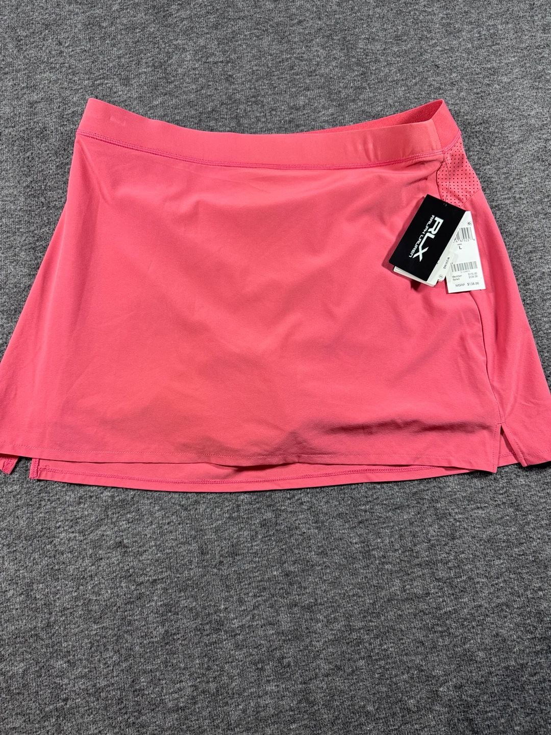 NWT RLX Ralph Lauren Women's Maui Red Athletic Golf Skort 2